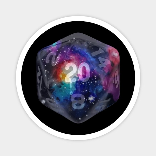 Nat20 Rainbow Galaxy Magnet by Geomhectic